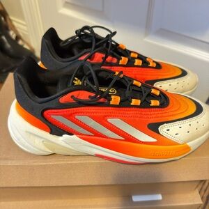 Adidas Kids Orange and Black Gradient Sneakers